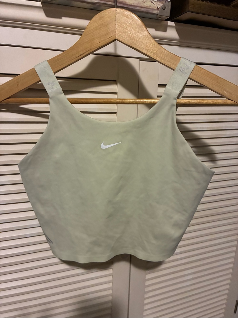Nike Pale Green Cropped Sports Tank Top